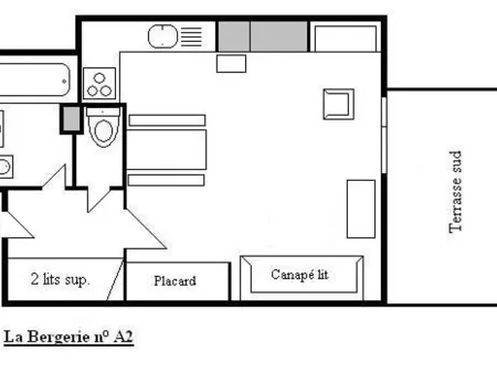 Studio cabine à Méribel, 4 personnes, terrasse sud, parking privé, casier à skis, lave-linge - Photo 10