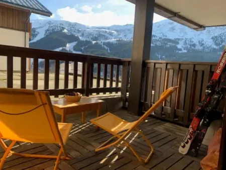 Studio cabine à Méribel, 4 personnes, terrasse sud, parking privé, casier à skis, lave-linge - Photo 15