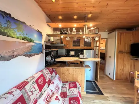 Studio 4 pers, proximité commerces et pistes, parking, terrasse Ouest, piscine l'été - Méribel - Photo 23