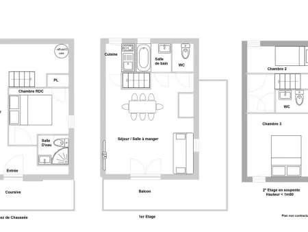 Appartement duplex cosy, 6 pers, proche pistes, garage privé, Crest-Voland - Photo 2