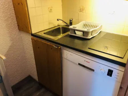 Studio 4 pers aux pistes, sud, kitchenette, balcon, TV, lave-vaisselle - Crève-Cœur, Valmorel - Photo 3
