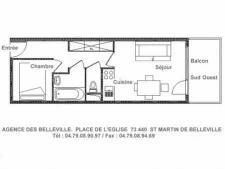Appartement lumineux proche des pistes avec balcon, 4 personnes - Photo 10