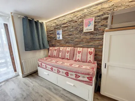 Studio rénové au pied des pistes avec balcon, Appartement 6 personnes à Montvalezan La Rosière - Photo 3