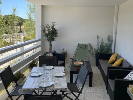 Beau T2 climatisé pour 4 pers., terrasse et parking à Port Leucate - Photo 5