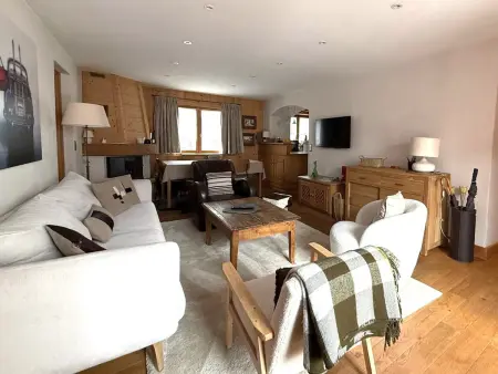 Appartement au cœur de Megève avec terrasse, cheminée, 3 chambres, wifi et linge inclus - Photo 1
