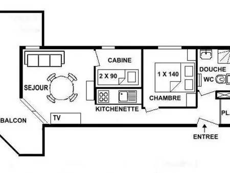 Appartement 2 pièces Les Saisies, 4 personnes, Maison 4 personnes à Les Saisies - Photo 2