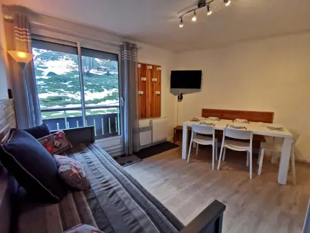 Charmant 2 Pièces Cabine, Proche Pistes, Balcon, Cuisine Équipée, Idéal Famille - Les Adrets - Photo 1
