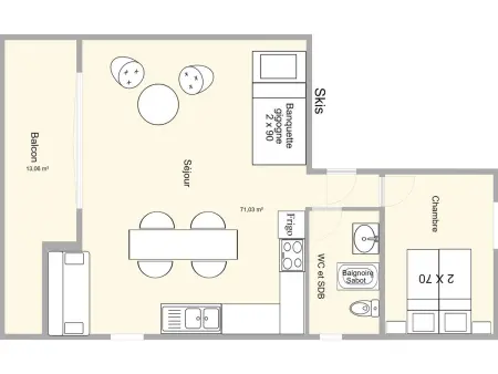 Appartement cosy 2 pièces proche piste bleue, Les Saisies - Photo 2