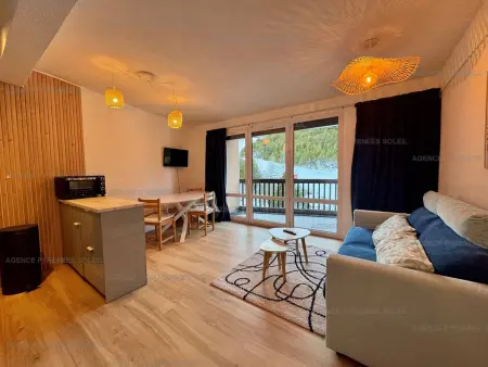 Appartement F2/cabine pieds des pistes avec balcon, parking privé et accès internet - Les Angles - Photo 1