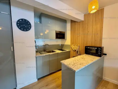 Appartement F2/cabine pieds des pistes avec balcon, parking privé et accès internet - Les Angles - Photo 2