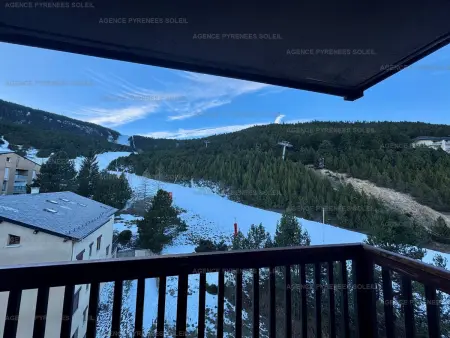 Appartement F2/cabine pieds des pistes avec balcon, parking privé et accès internet - Les Angles - Photo 6