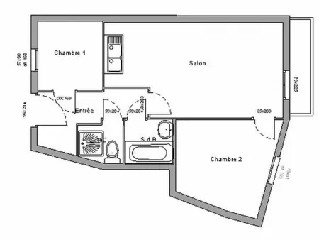 Appartement 2 pièces + cabine, 6 pers, proche pistes - Photo 12