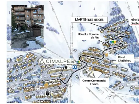 Courchevel 1850 - Appartement skis aux pieds avec spa, 3 chambres pour 6 personnes - Photo 13