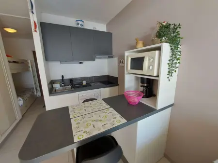 Studio cabine 4 personnes, terrasse, parking, Grau d'Agde - Photo 8