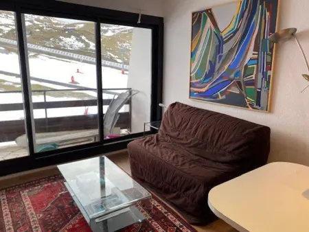 Studio 4 pers balcon, accès direct pistes, ascenseur - Photo 1