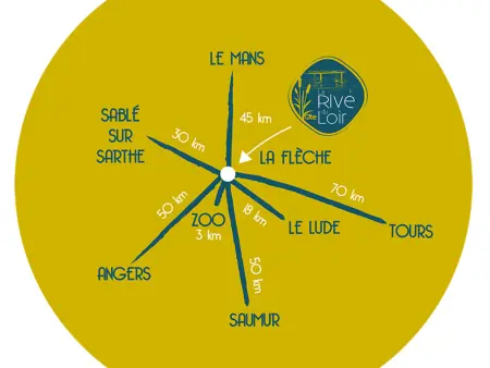Maison de charme en bord du Loir, 6-8 pers, proche Zoo de La Flèche, piscine à venir, parking inclus - Photo 14
