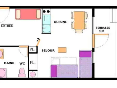 Studio 5 pers accès direct pistes avec wifi et lave-vaisselle Termignon - Photo 5
