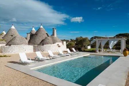 Trulli Petralux in Valle d'Itria, Maison de vacances Vallée d'Itria piscine - Photo 32