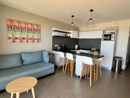 Appartement neuf en bord de mer pour 6 pers, balcon, piscine, jacuzzi, parking, animaux admis - Photo 16