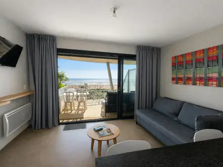 Appartement 2 chambres, balcon, piscine chauffée, accès plage, animaux admis, parking - Photo 14
