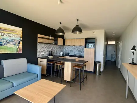 Appartement 2 ch, accès plage direct, rez-de-jardin, piscine, animaux OK - Photo 15