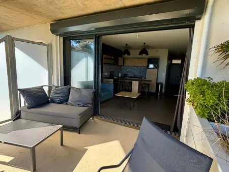 Appartement 2 ch, accès plage direct, rez-de-jardin, piscine, animaux OK - Photo 20