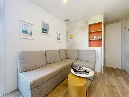Mobil-home confort 6 pers, 3 ch, pisc chauffée, à 200m plage Jullouville - Photo 5